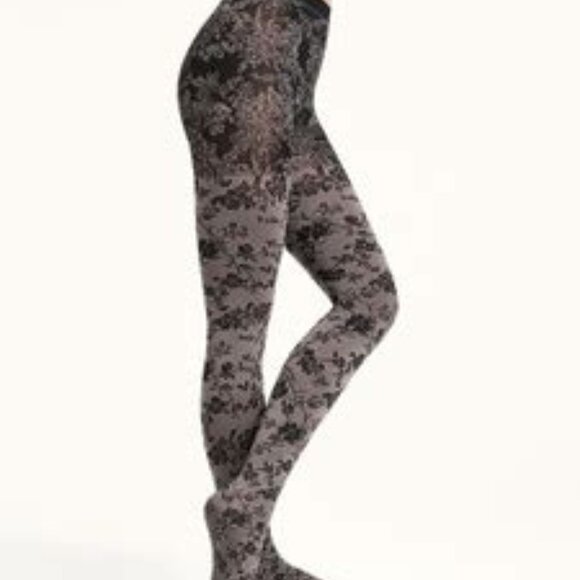 WOLFORD JOSHEPINE TIGHTS HEMATITE BLACK - Picture 2 of 7